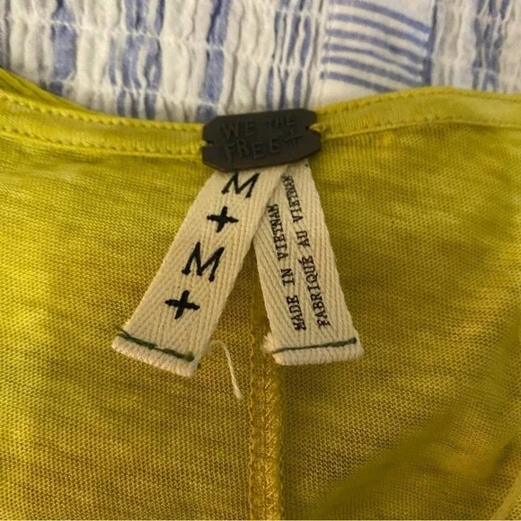 NWT free people lime faux under shirt Blouse long sleeve medium top - Picture 9 of 10